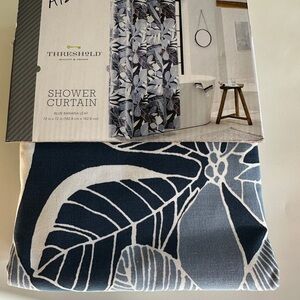 Threshold Blue Banana Leaf Shower Curtain